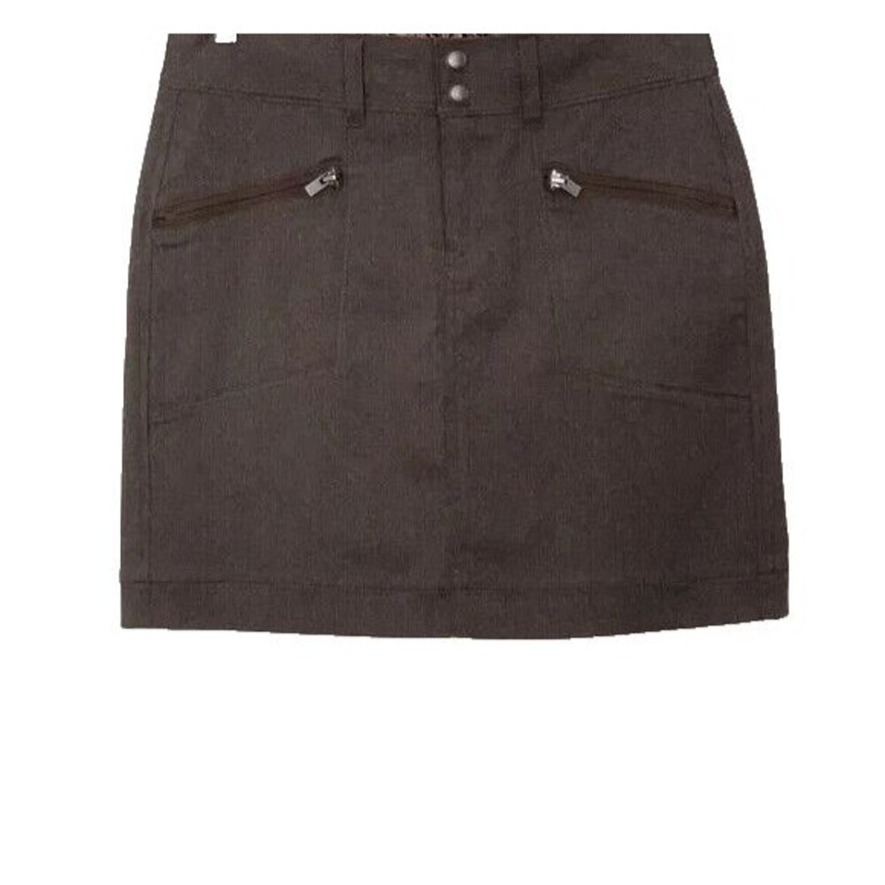 Athleta Brown Passage Double Snap Zip Pockets Skirt Size 2